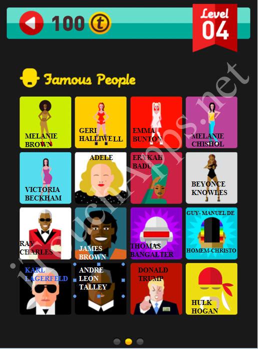 Icon Pop Quiz Game Famous People Quiz Level 4 Part 2 Answers Solutions