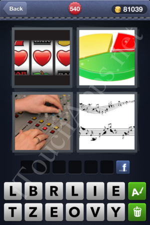 4 Pics 1 Word Music Notes Pie Chart