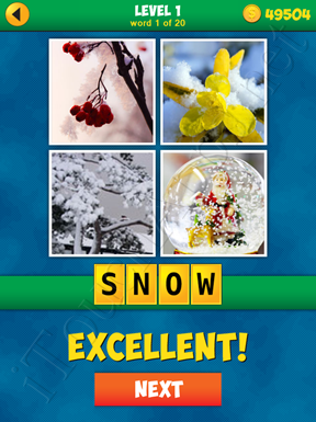 4 Pics 1 Word Puzzle - More Words - Level 1 Word 1 Solution