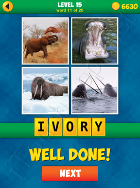 4 Pics 1 Word Puzzle - More Words - Level 15 Word 11 Solution