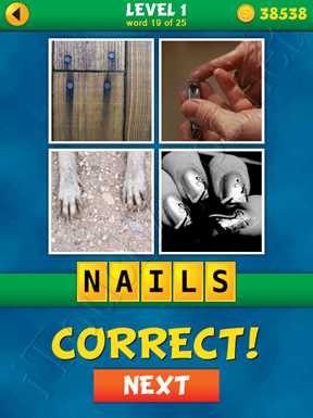 4 Pics 1 Word Puzzle - What's That Word Level 1 Word 19 Solution