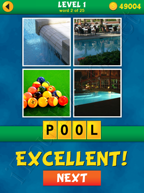 4 Pics 1 Word Puzzle - What's That Word Level 1 Word 2 Solution