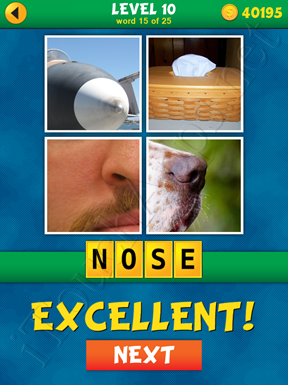 4 Pics 1 Word Puzzle - What's That Word Level 10 Word 15 Solution