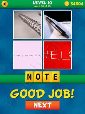 4 Pics 1 Word Puzzle - What's That Word Level 10 Word 18 Solution