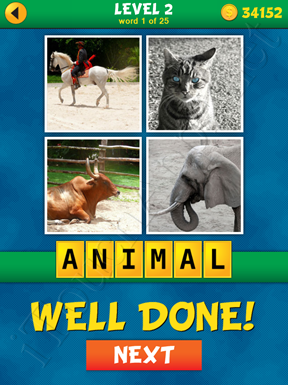 4 Pics 1 Word Puzzle - What's That Word Level 2 Word 1 Solution