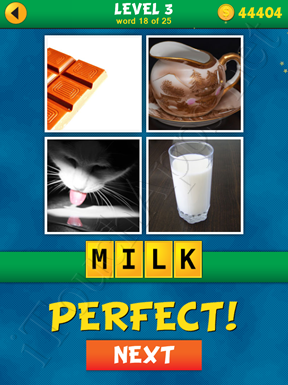 4 Pics 1 Word Puzzle - What's That Word Level 3 Word 18 Solution