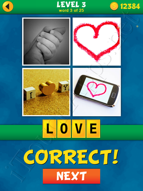 4 Pics 1 Word Puzzle - What's That Word Level 3 Word 3 Solution