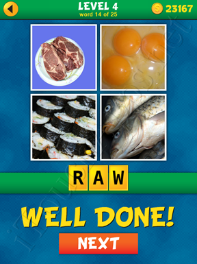 4 Pics 1 Word Puzzle - What's That Word Level 4 Word 14 Solution