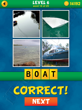 4 Pics 1 Word Puzzle - What's That Word Level 6 Word 14 Solution