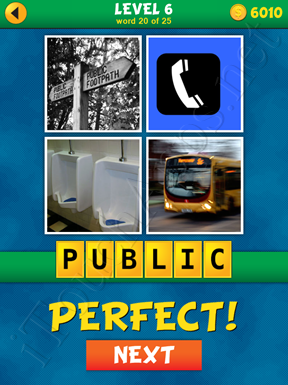 4 Pics 1 Word Puzzle - What's That Word Level 6 Word 20 Solution