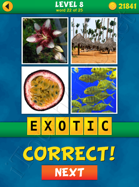 4 Pics 1 Word Puzzle - What's That Word Level 8 Word 22 Solution