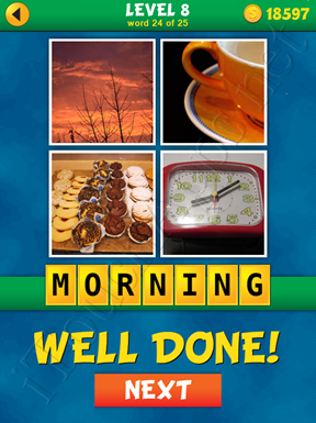 4 Pics 1 Word Puzzle - What's That Word Level 8 Word 24 Solution