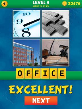 4 Pics 1 Word Puzzle - What's That Word Level 9 Word 17 Solution