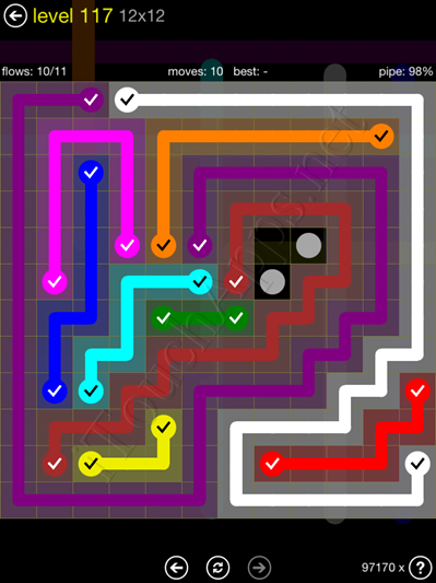 Flow Game 12x12 Mania Pack Level 117 Solution