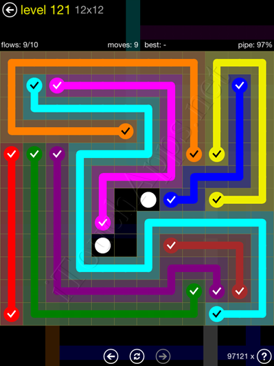 Flow Game 12x12 Mania Pack Level 121 Solution