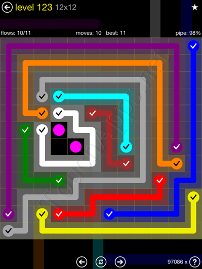 Flow Game 12x12 Mania Pack Level 123 Solution