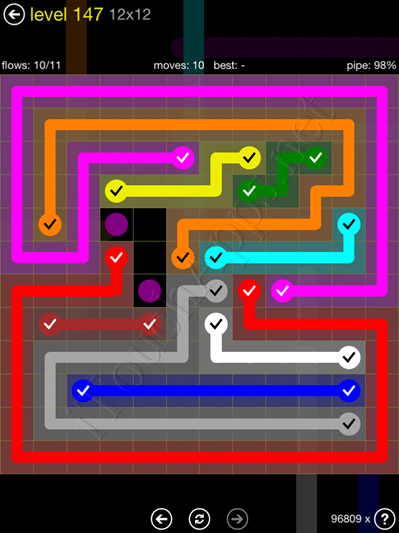 Flow Game 12x12 Mania Pack Level 147 Solution
