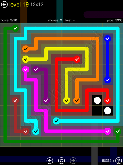 Flow Game 12x12 Mania Pack Level 19 Solution