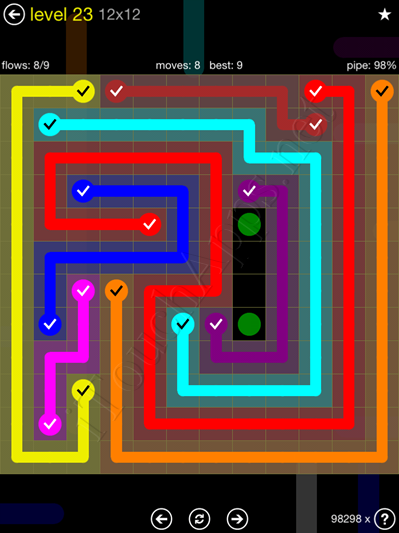 Flow Game 12x12 Mania Pack Level 23 Solution