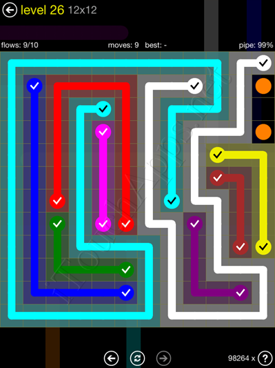 Flow Game 12x12 Mania Pack Level 26 Solution
