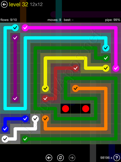 Flow Game 12x12 Mania Pack Level 32 Solution