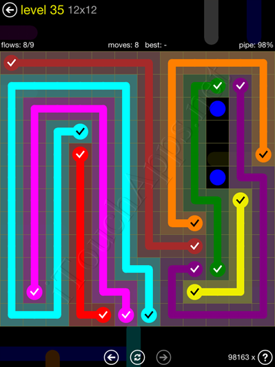 Flow Game 12x12 Mania Pack Level 35 Solution