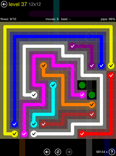 Flow Game 12x12 Mania Pack Level 37 Solution