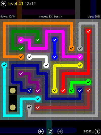 Flow Game 12x12 Mania Pack Level 41 Solution