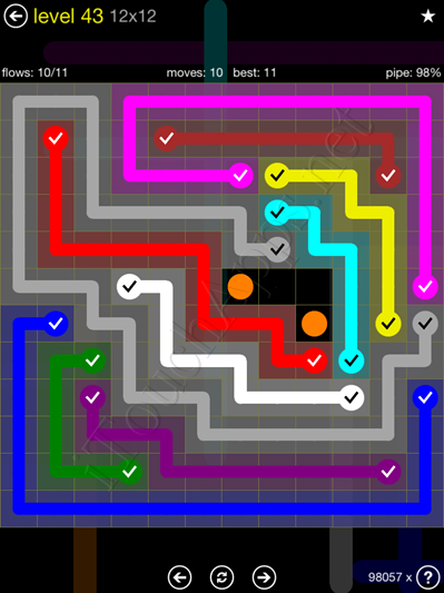 Flow Game 12x12 Mania Pack Level 43 Solution