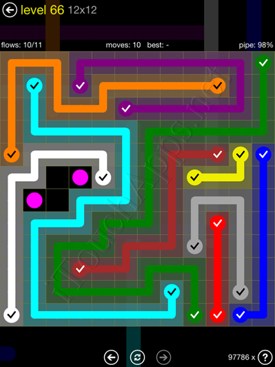 Flow Game 12x12 Mania Pack Level 66 Solution