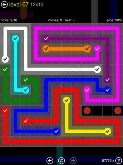 Flow Game 12x12 Mania Pack Level 67 Solution