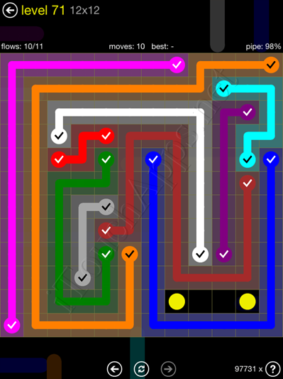 Flow Game 12x12 Mania Pack Level 71 Solution