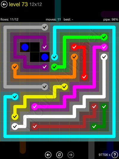 Flow Game 12x12 Mania Pack Level 73 Solution