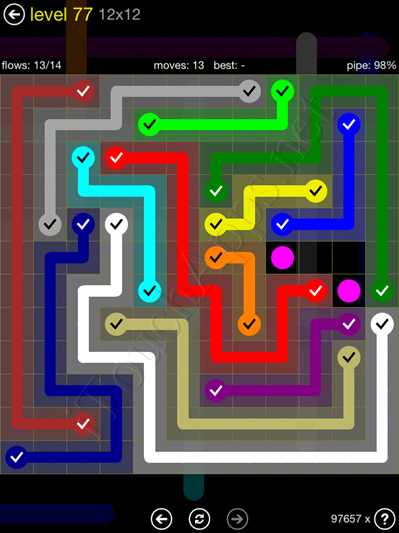 Flow Game 12x12 Mania Pack Level 77 Solution