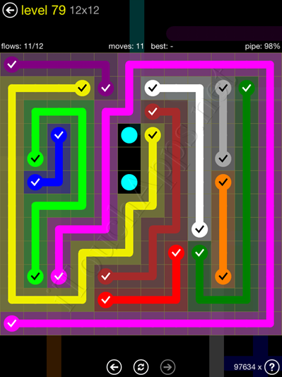 Flow Game 12x12 Mania Pack Level 79 Solution