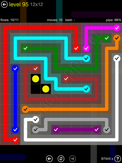 Flow Game 12x12 Mania Pack Level 95 Solution