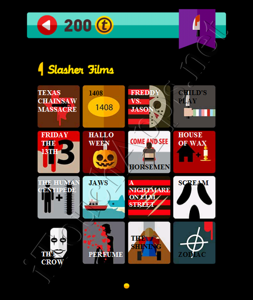 Icon Pop Quiz Game Weekend Specials Slasher Films Answers / Solutions