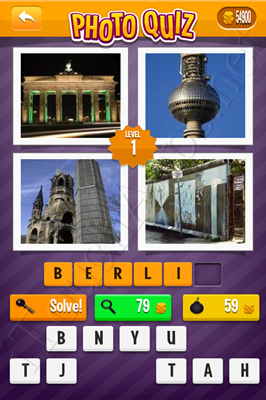 Photo Quiz Cities Pack Level 1 Solution