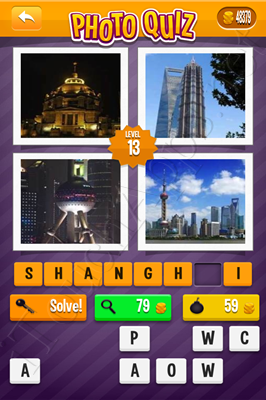Photo Quiz Cities Pack Level 13 Solution