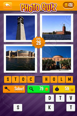 Photo Quiz Cities Pack Level 26 Solution