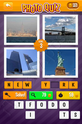 Photo Quiz Cities Pack Level 3 Solution
