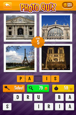 Photo Quiz Cities Pack Level 5 Solution