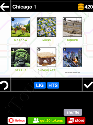 Pics & Pieces Chicago Pack Level 1 Answer