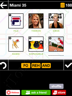 Pics & Pieces Miami Pack Level 35 Answer