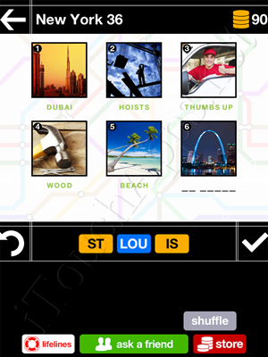 Pics & Pieces New York Pack Level 36 Answer