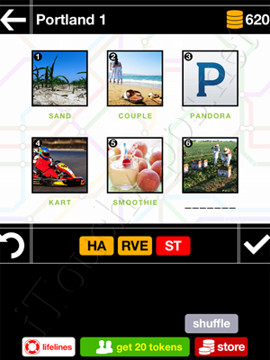 Pics & Pieces Portland Pack Level 1 Answer