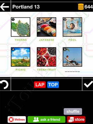 Pics & Pieces Portland Pack Level 13 Answer