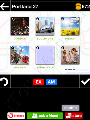 Pics & Pieces Portland Pack Level 27 Answer