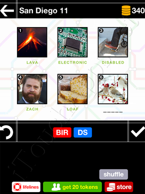 Pics & Pieces San Diego Pack Level 11 Answer