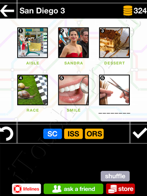 Pics & Pieces San Diego Pack Level 3 Answer